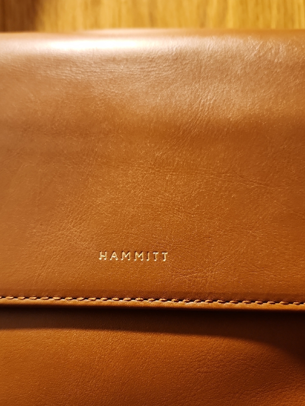 NWOT Vintage 2023 Hammitt Kayce Large Saddle Caffe Tan Leather Crossbody. FIRM! - Picture 2 of 14